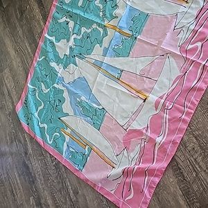 Vintage 1980 Jacques Rollet Sarong cover up scarf tablecloth 40" x 60"